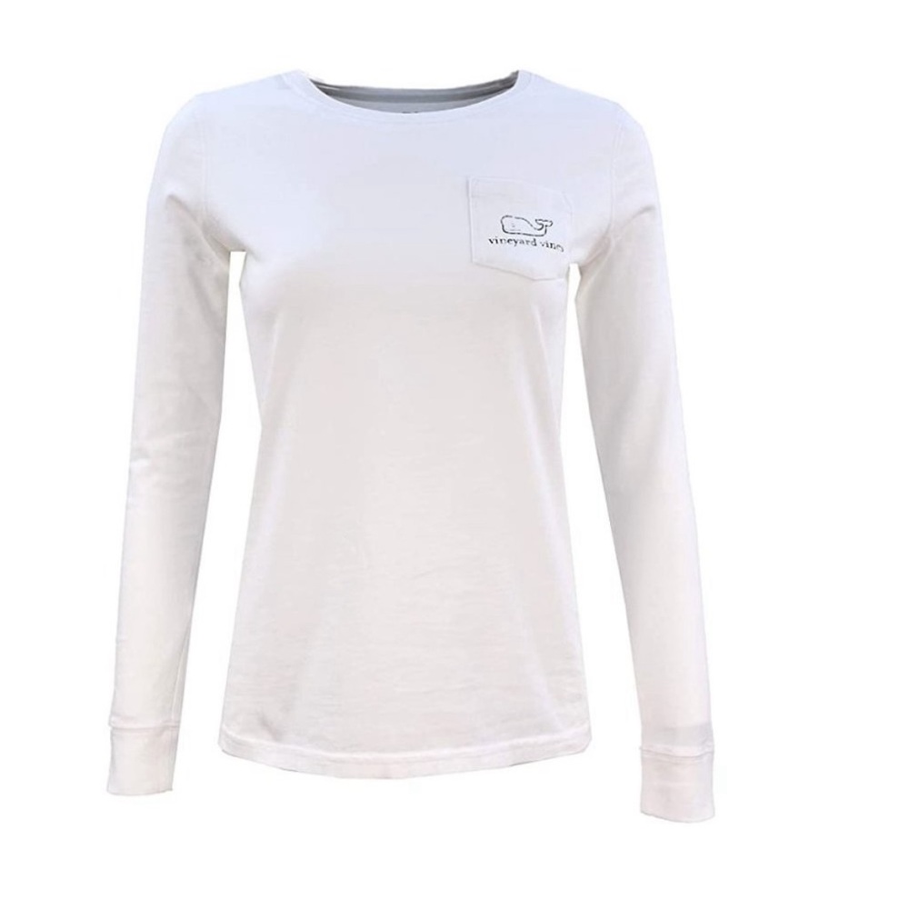 Women’s Vineyard Vines Whale Long Sleeve Tee With Pocket